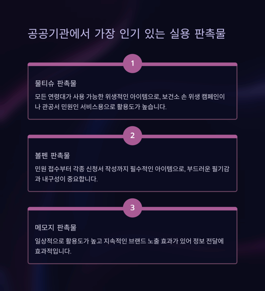 공공기관 판촉물 제작 실용적인 제품 추천