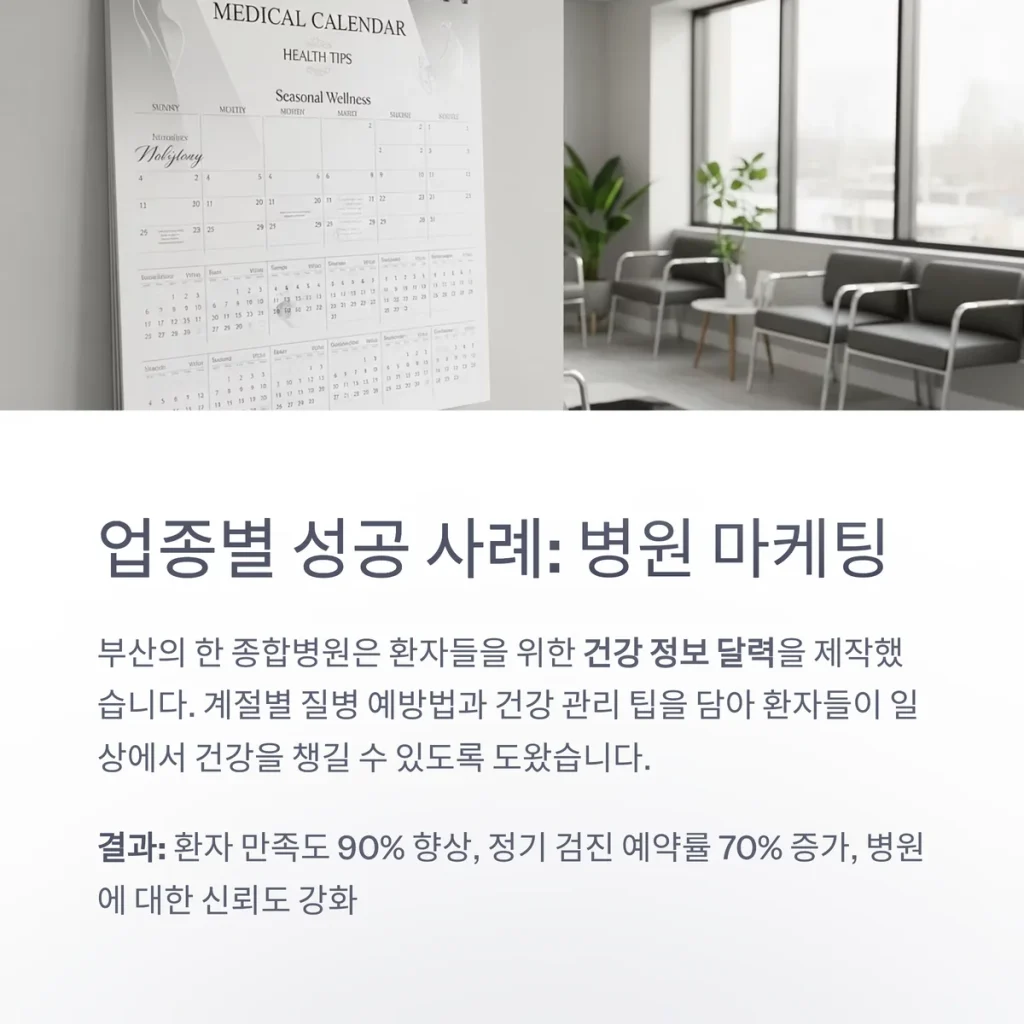 달력 주문제작 병원 홍보물