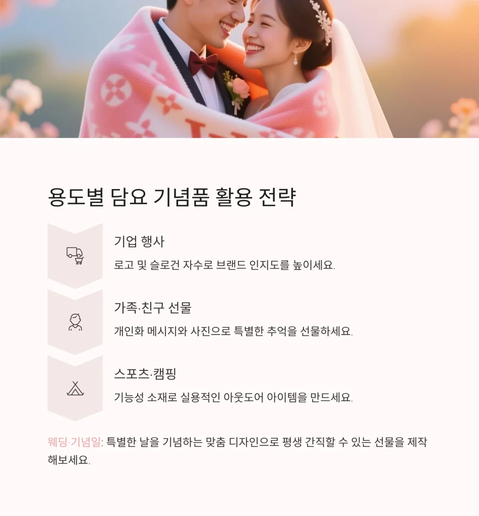 담요 주문제작 기념품 제작