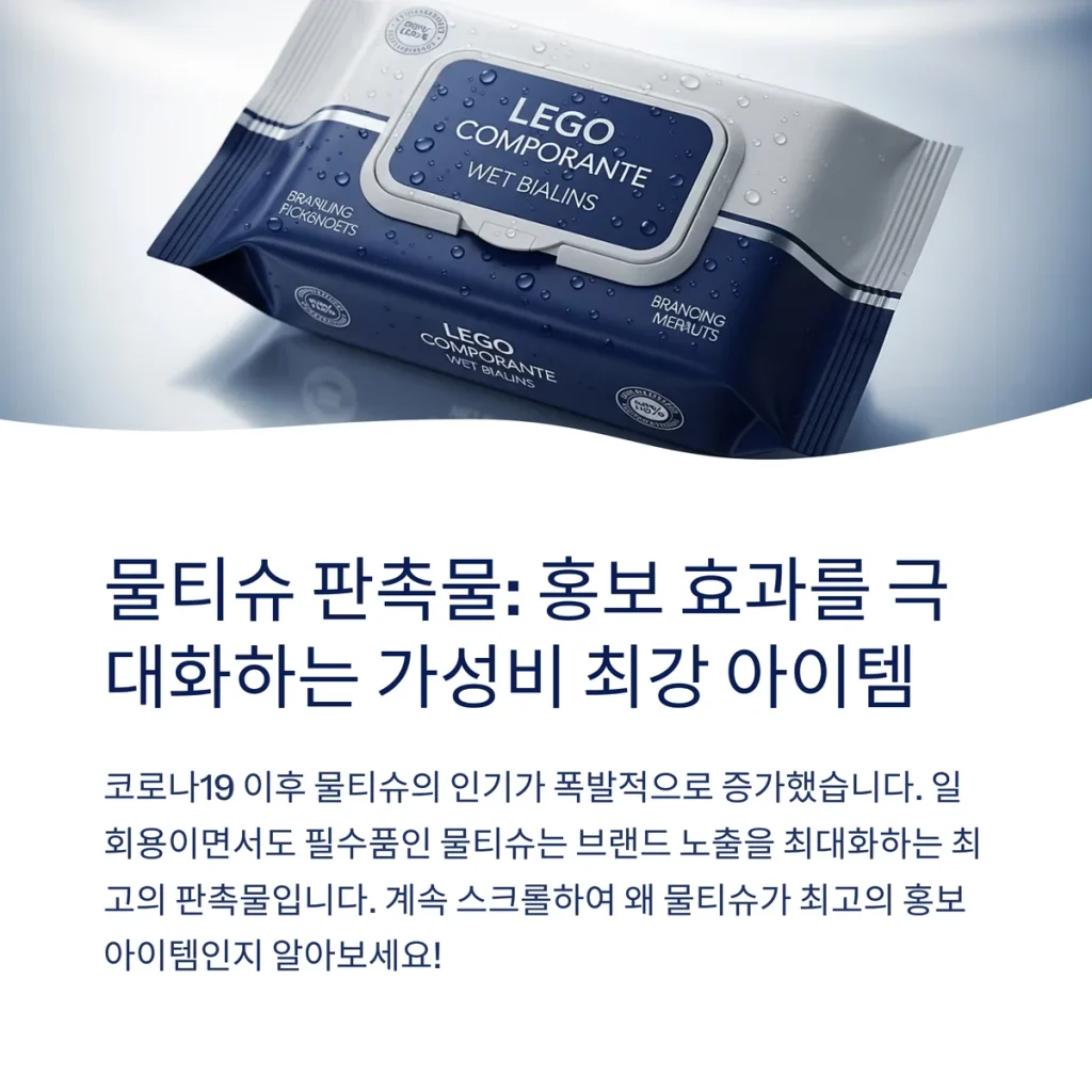 물티슈 판촉물 제작 병원 홍보물 추천