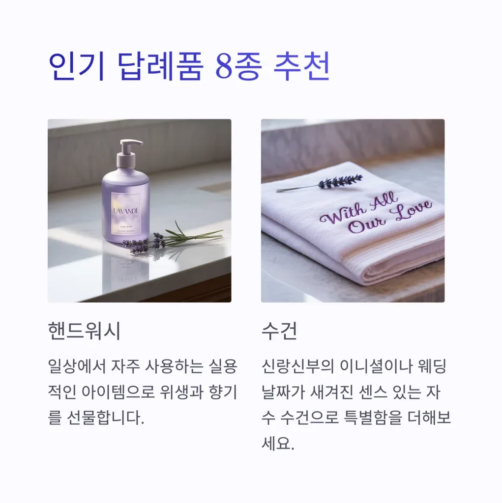 결혼 답례품 결혼식 답례품 소량제작