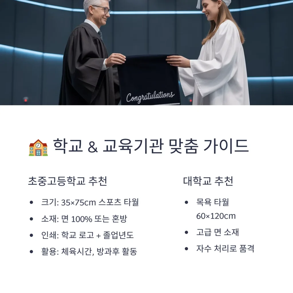 단체수건 제작 대학교기념품 제작