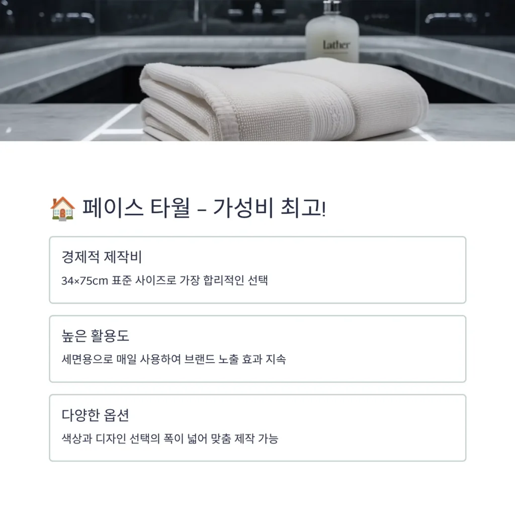 단체수건 제작 수건답례품 비용