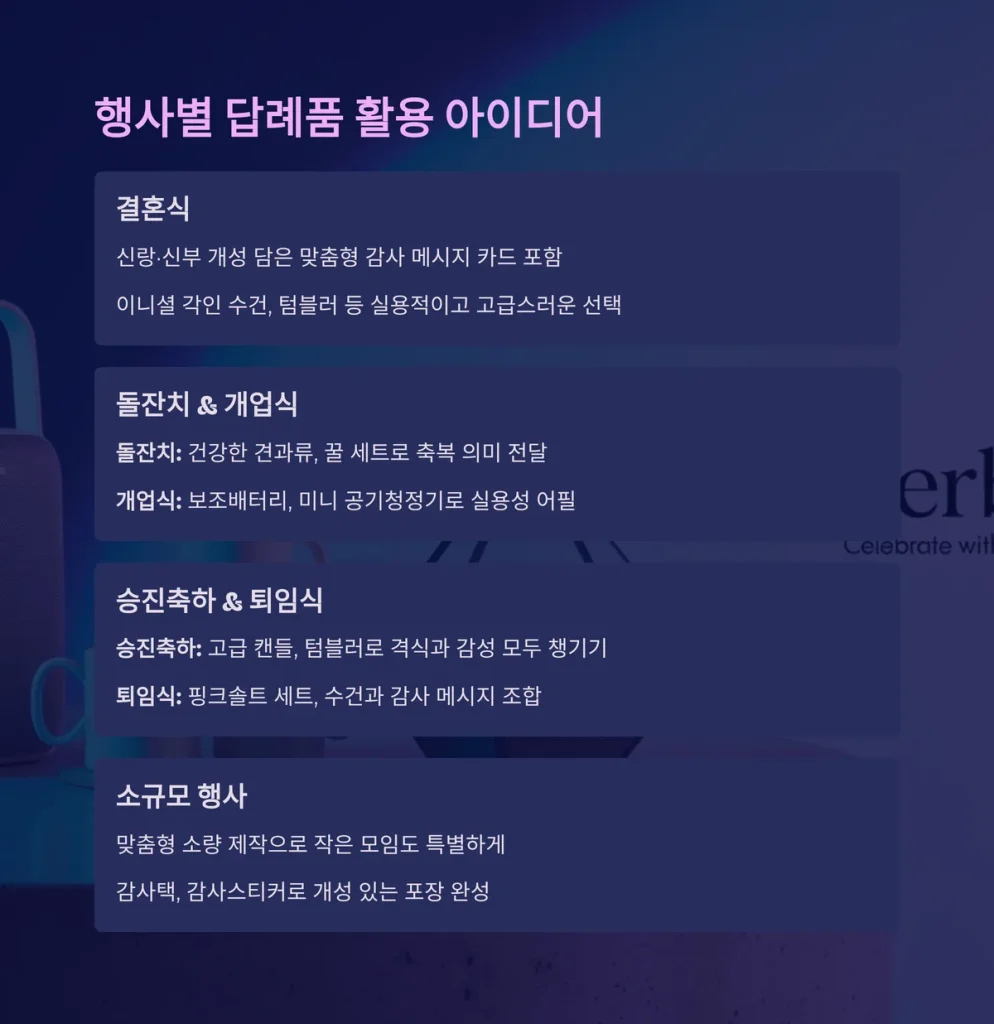 답례품 제작 센스있는 답례품 회사 직장동료 답례선물