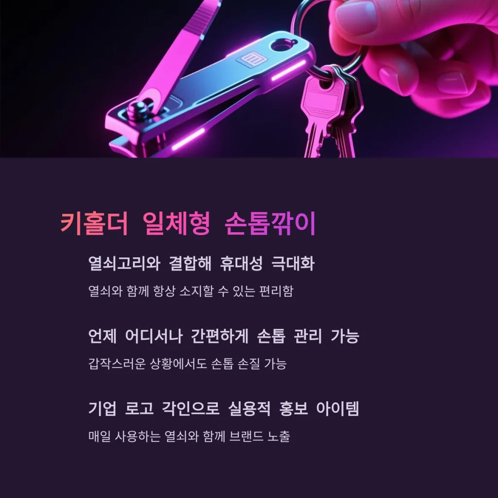 손톱깎기 기념품 제작 키링손톱깎이