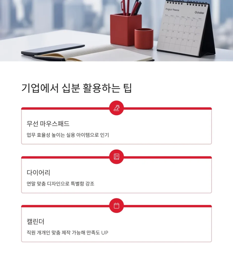 송년회 선물 달력 주문제작 다이어리 주문제작