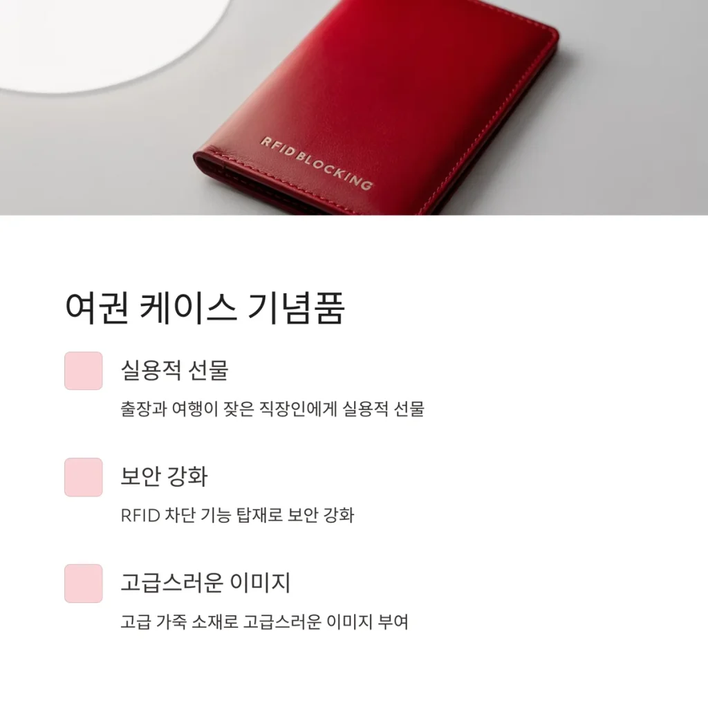 송년회 선물 여권케이스 단체선물