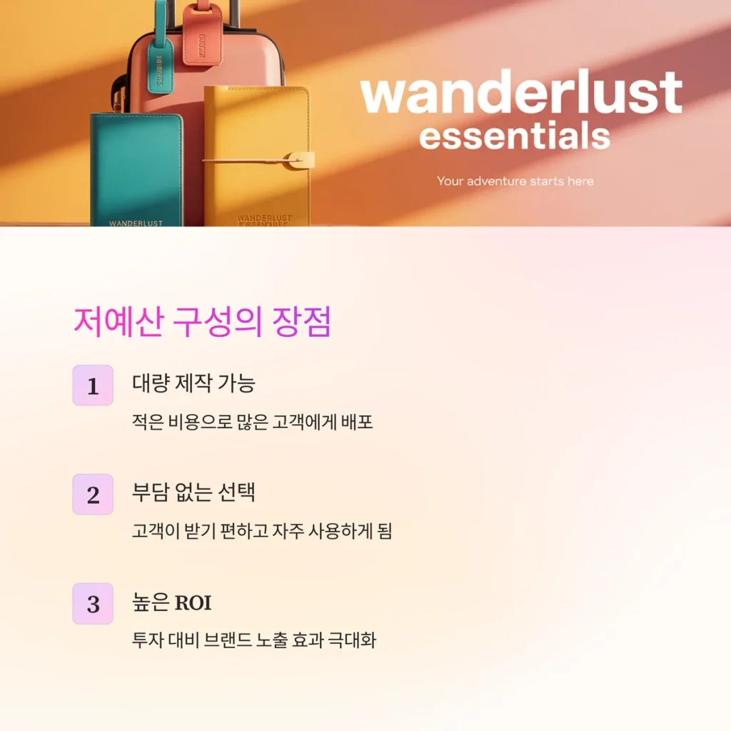 여행사 판촉물 제작 저렴한 곳 대량제작 도매가 