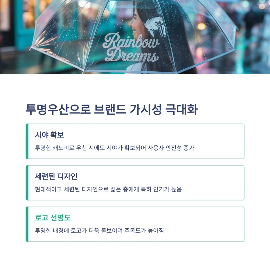 우산 판촉물 제작 투명우산 주문제작 비용