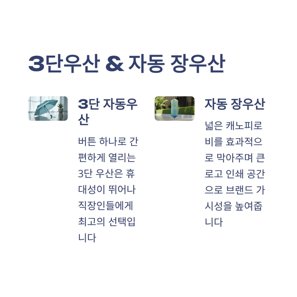 우산 판촉물 제작 장우산 로고인쇄