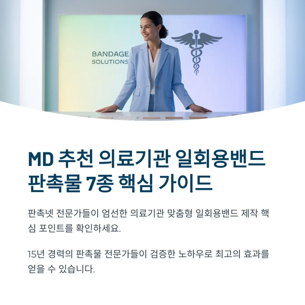 일회용밴드 제작 보건소 홍보물 제작