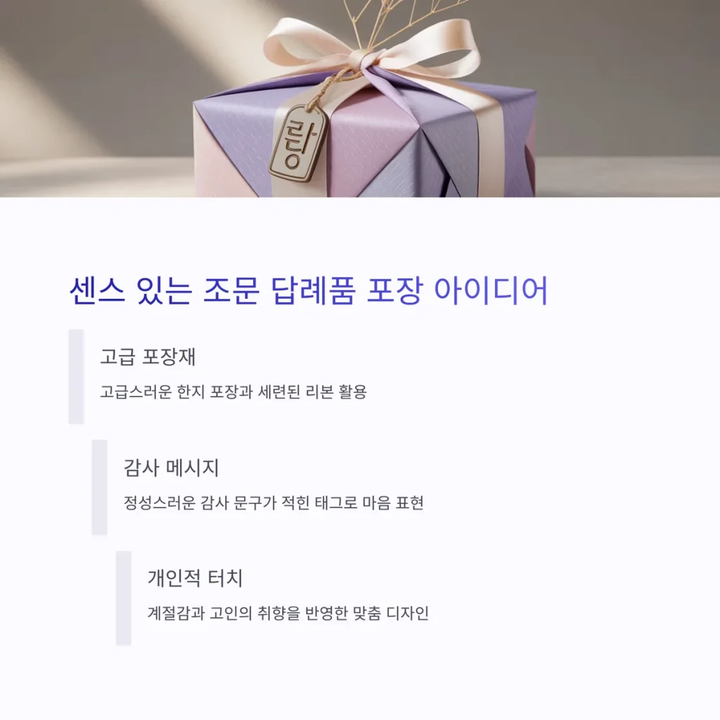 조문 답례품 제작 장례식 감사선물