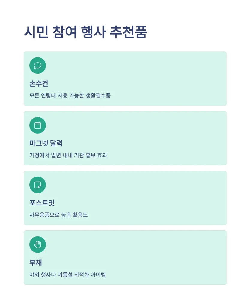 행사 답례품 제작 관공서 시민행사 기념품