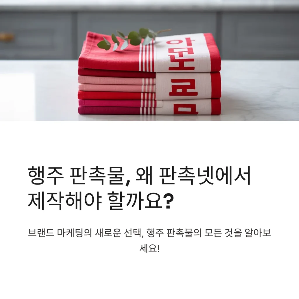행주 판촉물 제작 업체 저렴한 곳