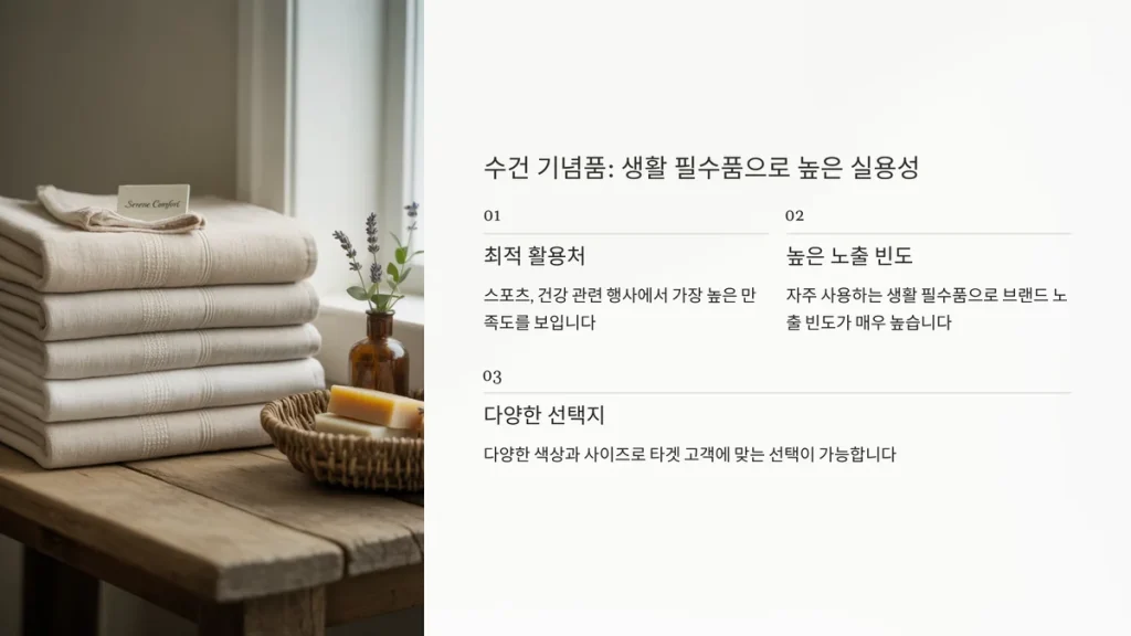 홍보물 제작 쇼핑몰 추천 수건 기념품 제작 업체