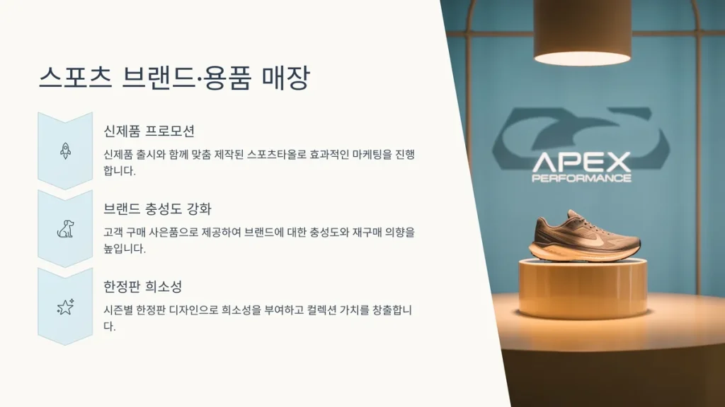 스포츠타올 제작 매장 판촉물 추천