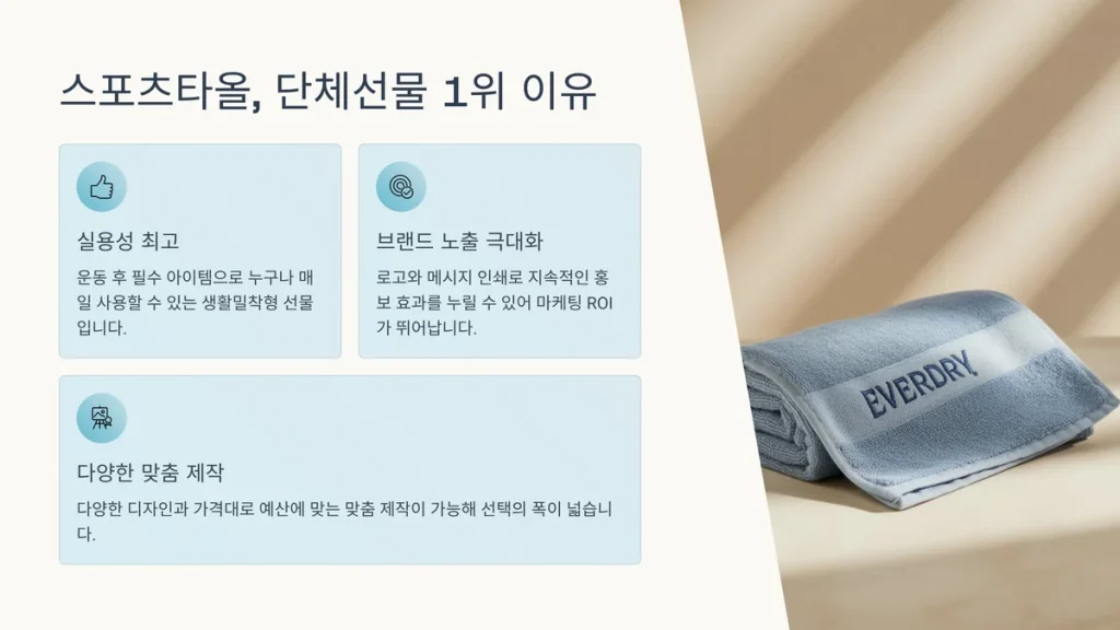 스포츠타올 제작 산악회 단체선물