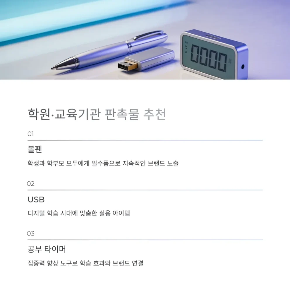 판촉물 추천 학원 홍보물품 저렴한 곳